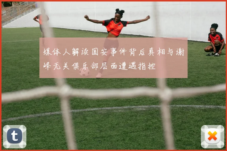 媒体人解读国安事件背后真相与谢峰无关俱乐部层面遭遇指控